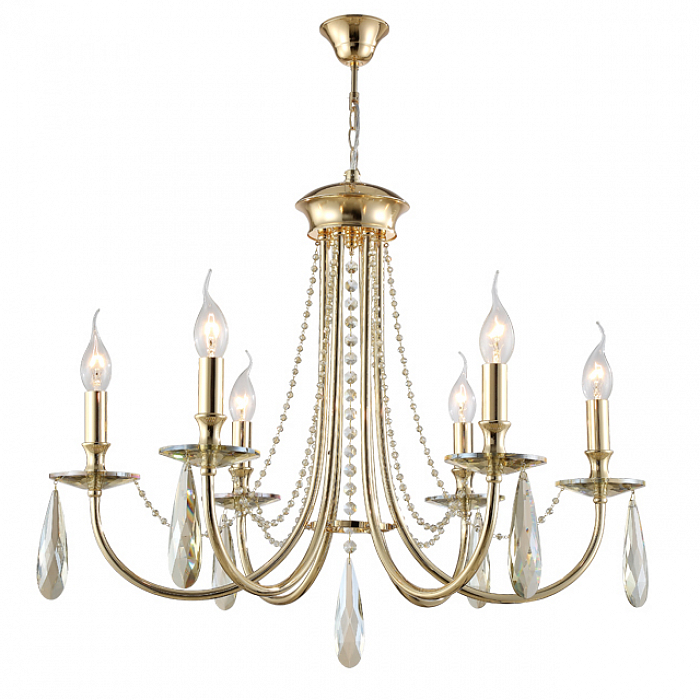 Люстра Crystal Lux VICTORIA SP6 GOLD/AMBER