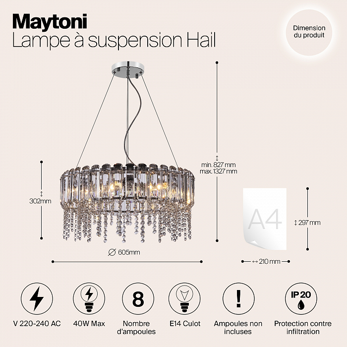 Светильник Maytoni MOD097PL-08CH
